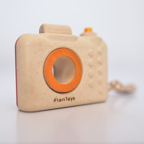PlanToys Első fényképezőgépem - öko fa játékfényképező